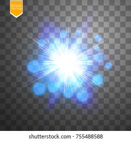Creative concept Vector set of glow light effect stars bursts with sparkles isolated on black background. For illustration template art design, banner for Christmas celebrate, magic flash energy ray