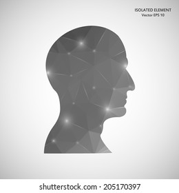 Creative concept vector silhouette for Web and Mobile Applications isolated on background. Vector illustration, creative template design, Business software and social media.