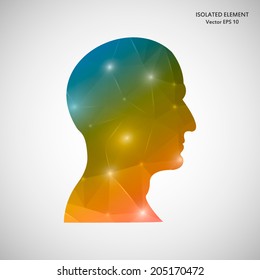 Creative concept vector silhouette for Web and Mobile Applications isolated on background. Vector illustration, creative template design, Business software and social media.