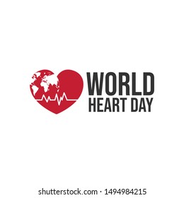Creative concept of world heart day vector image. World Heart Day icon design. Awareness health care concept
