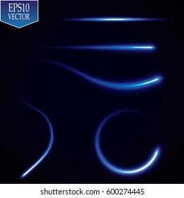 Creative concept.Effect a neon light magic light, a glowing, light vector, a set. To illustrate a design template, a banner for Christmas.