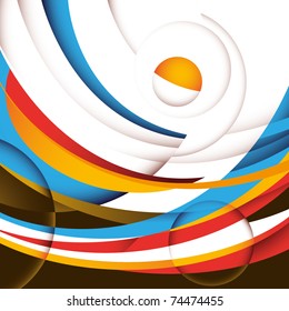 Kreative, konzeptionelle abstrakte Grafik in Farbe. Vektorgrafik.