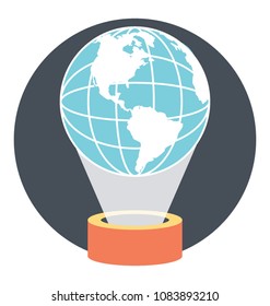 
Creative and conceptual flat icon design of projection mapping
