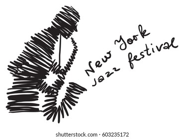 Creative conceptual music festival vector. Man playing musical instrument.