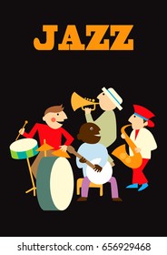 Creative conceptual music festival vector. Band playing musical instruments.
