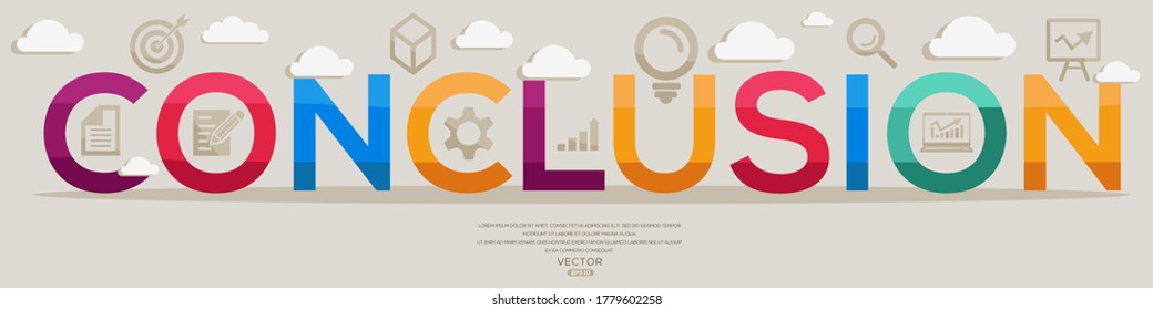 Creative (conclusion) Design,letters and icons,Vector illustration.	
