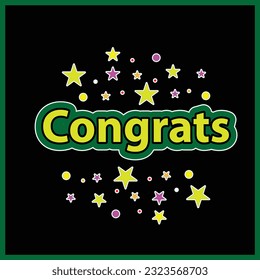 Creative congrats vector" Congrats vector frame design"