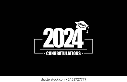 Creative Congratulations to the Class of 2024 Text Illustration