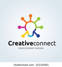 Creative Connect Idea Logo Template