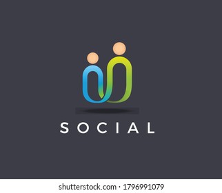 Creative Connect, People, Family ,insurance Vector Logo Template