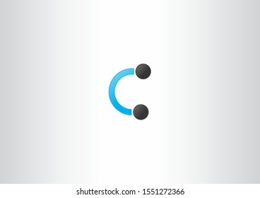 Creative Connected symbol logo design template with blue and black color concept