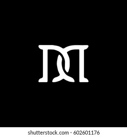 Creative connected trendy simple black and white DD initial based letter icon logo
