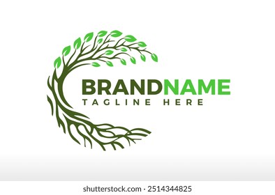 Creative Connection Circle Tree Logo Design Vector Icon Symbol Illustrations. Multifunctional logo that can used in many business companies and services. its a creative and cool design.