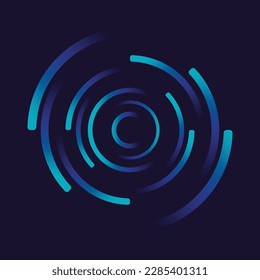 Creative connection icon logo design. Circular network data. Geometric structure dot and line connection. Vector illustration