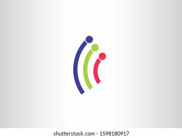 Creative connection vector logo design template. Colorful tech logo design