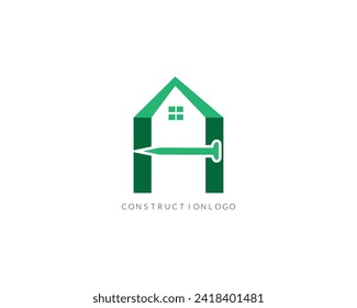 Creative Construction Building Logo Icon Design.