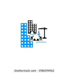 creative construction colorful icon vector