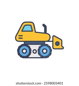 A creative construction equipment icon tailored for designers in machinery.