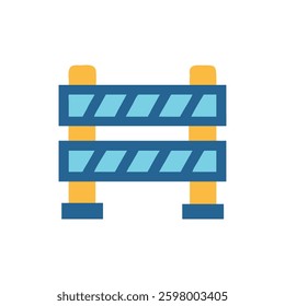 A creative construction fence icon tailored for designers focused on site safety.