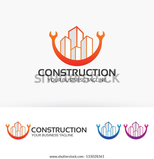 Creative Construction Logo Design Build Architecture Stock Vector Royalty Free