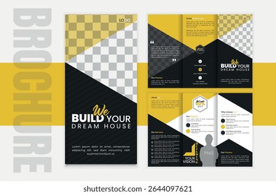  Creative Construction Tri-Fold Brochure Design