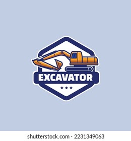 Construcción creativaExcavator Diseño de logotipo moderno