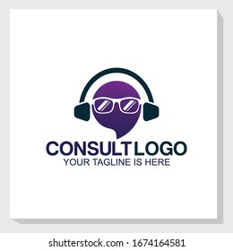 Logo-Design-Vektorillustration für kreative Beratung, Logo-Vektorillustration für Kommunikation, Logo-Vorlage für Unternehmen und Finanzen