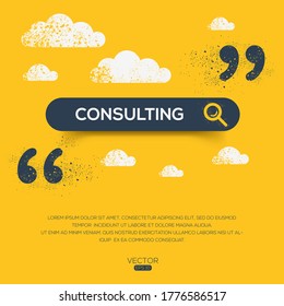 Creative (Consulting) Word written in search bar ,Vector illustration.	