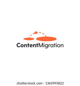 Creative Content Migration Logo Design Vector Idea