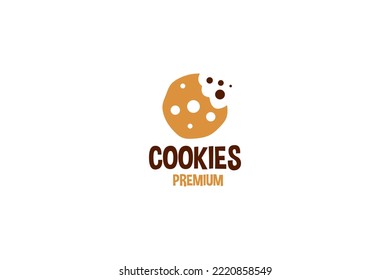 Creative cookie bakery logo design vector template illustration