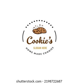 Creative Cookies Logo. Choco Cookies Logo. Awesome Business Vector Logo.