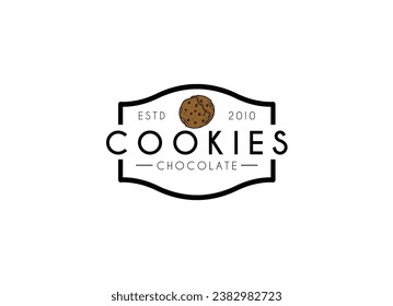 Logo de Creative Cookies. Logo de Choco Cookies. Impresionante logotipo de vectores empresariales.