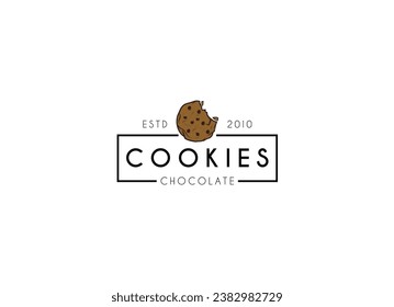 Creative Cookies Logo. Choco Cookies Logo. Fantastisches Business-Vektorlogo.