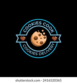 Creative Cookies Logo. Choco Cookies Logo. Awesome Business Vector Logo