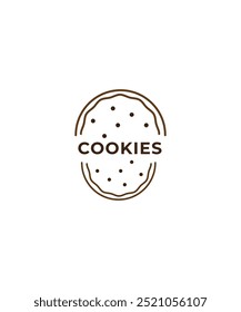 Creative cookies logo, Cookie logo design vector