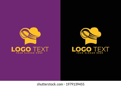 Creative Cooking and Ball Logo  Vector, Illustration Design