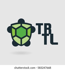 creative and cool green and colorful turtle logo for company business shirt and organization in white background
