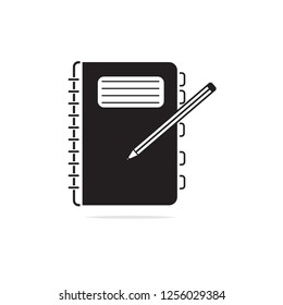 Creative and cool icon designed in the shape of "book and pen", and can be used for applications purpose.