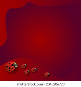 Creative Cool Ladybug Abstract Background Stock Vector (Royalty Free