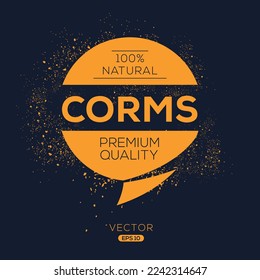 Creative (Corms), Corms Label, Vektorgrafik.