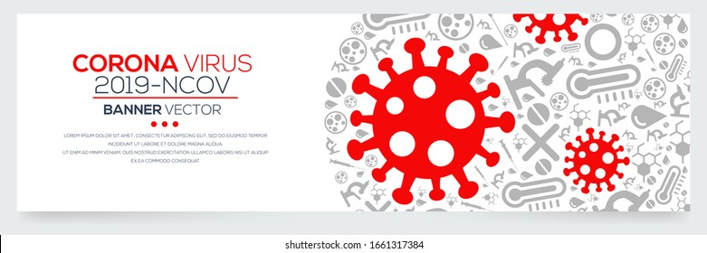 Creative (Corona virus -2019-nCoV ) Banner Word with Icons ,Vector illustration. - Shutterstock ID 1661317384