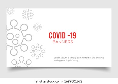 Creative (Corona virus -2019-nCoV ) Banners ,Vector illustration.

