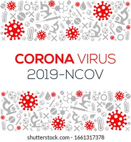 Creative (Corona virus -2019-nCoV ) Word with Icons ,Vector illustration.