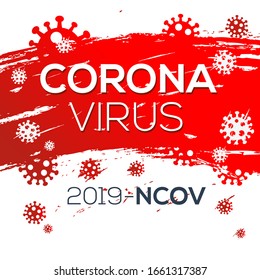 Creative (Corona virus -2019-nCoV ) Word with Icons ,Vector illustration.