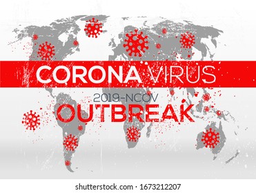 Creative (Corona virus outbreak) Design ,Vector illustration.