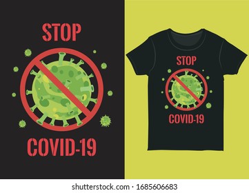 Creative Stopp covid-19 T-Shirt Design 