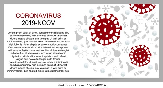 Creative (Coronavirus -2019-nCoV ) Banner Word with Icons, Vector illustration.