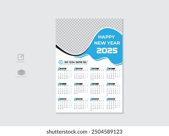 Creative corporate 2025 Calendar Design Template.