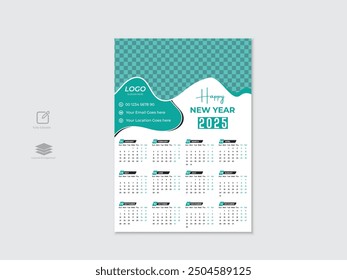 Creative corporate 2025 Calendar Design Template.