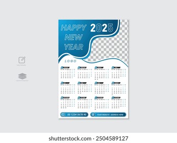 Creative corporate 2025 Calendar Design Template.